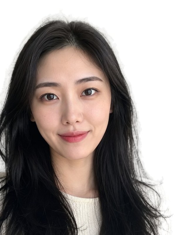 배경을 흰색으로 정리한 증명사진 결과물